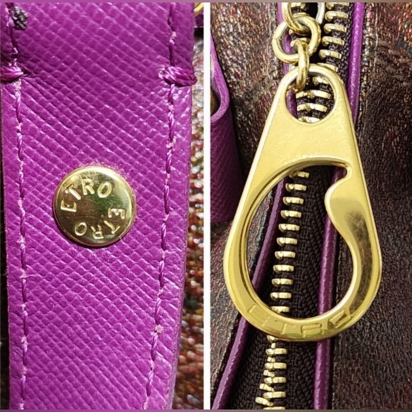 ETRO Vintage Boston Bag! Purple Trim💜 - Picture 4 of 9